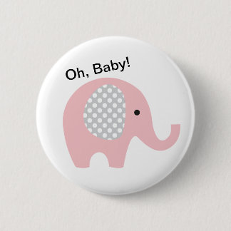 Badge Rond 5 Cm Ah, bébé ! Boutons avec l'éléphant