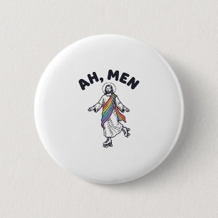 Badge Rond 5 Cm Ah Men Roller Skating Foi Vector Design_1