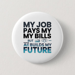 Badge Rond 5 Cm AI construit mon futur devis technologique de moti