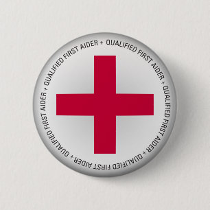 Badge Rond 5 Cm Aide Médicale qualifiée de premier assistant