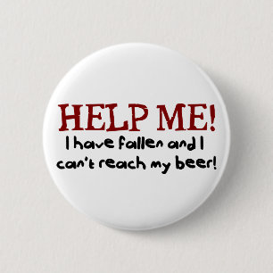 Badge Rond 5 Cm Aidez-moi ! Je suis tombé