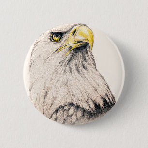 Badge Rond 5 Cm Aigle
