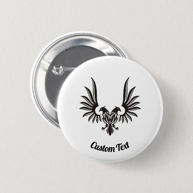 Badge Rond 5 Cm Aigle à deux têtes Bouton Pinback (Devant & derrière)