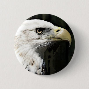 Badge Rond 5 Cm aigle américain