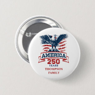 Badge Rond 5 Cm Aigle américain patriotique 250e anniversaire amus