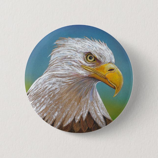 Badge Rond 5 Cm Aigle de Bald (Devant)
