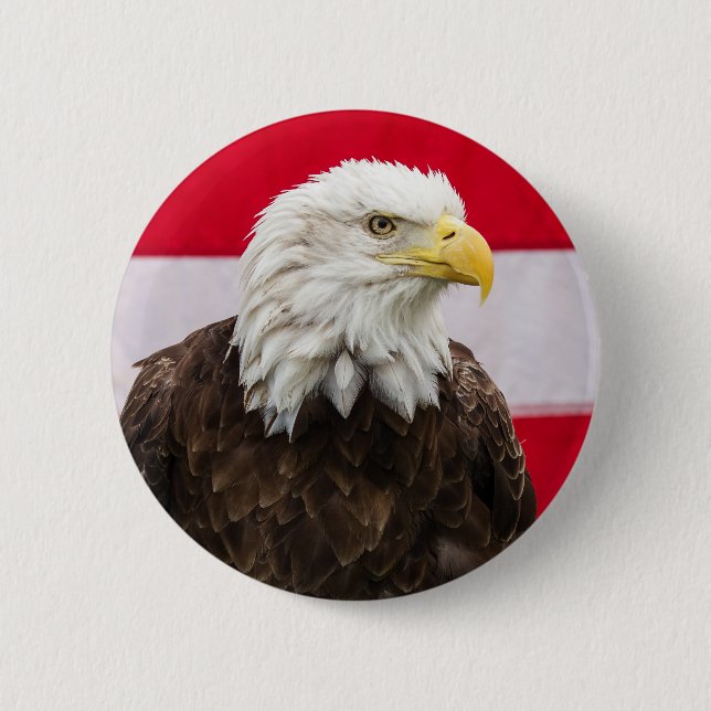 Badge Rond 5 Cm Aigle patriotique (Devant)