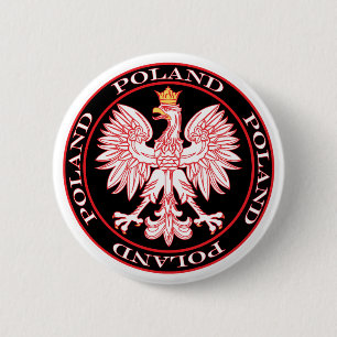 Badge Rond 5 Cm Aigle rouge rond