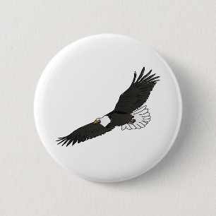Badge Rond 5 Cm Aigle volant