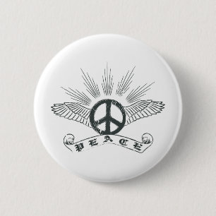 Badge Rond 5 Cm aile de paix