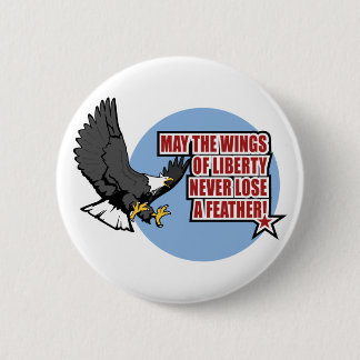 Badge Rond 5 Cm Ailes de bouton de liberté
