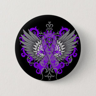 Badge Rond 5 Cm Ailes de cool de conscience d'épilepsie