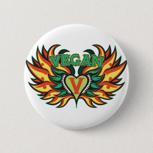 Badge Rond 5 Cm Ailes végétaliennes