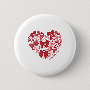 Badge Rond 5 Cm Aimé Jean 3 16 Bow Valentine Bible chrétienne Vers