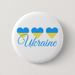 Badge Rond 5 Cm Aimer l'Ukraine