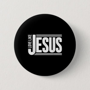 Badge Rond 5 Cm Aimez comme Jésus Verset biblique chrétien Foi Hom