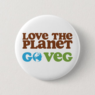Badge Rond 5 Cm Aimez la planète vont Veg