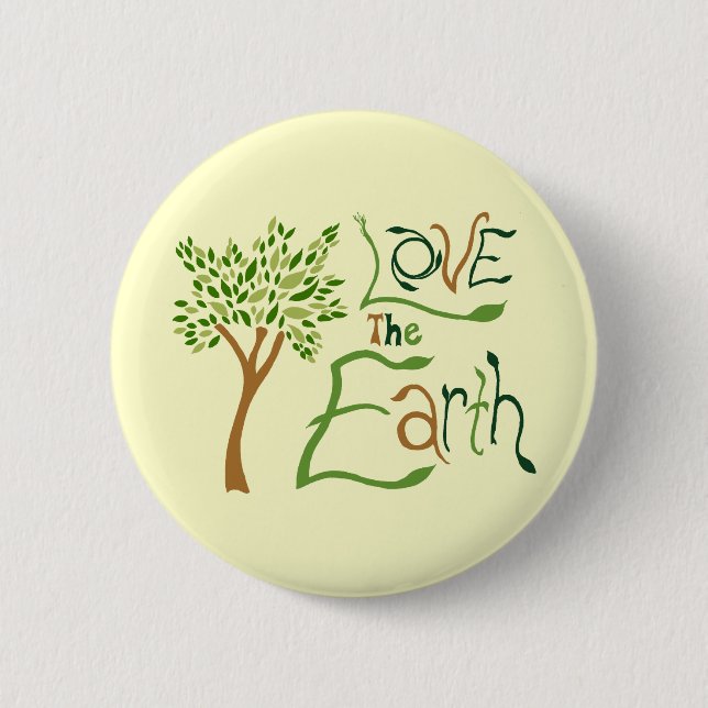 Badge Rond 5 Cm Aimez la terre (Devant)