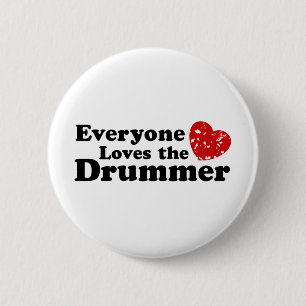 Badge Rond 5 Cm Aimez Le Batteur