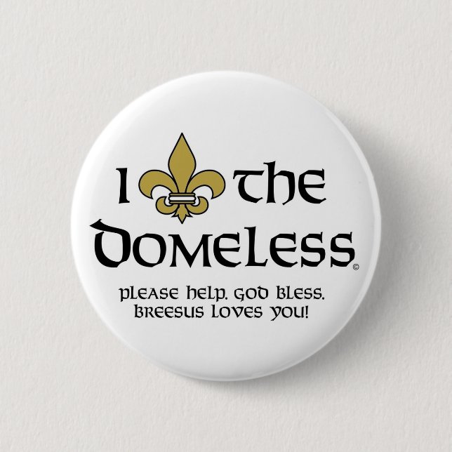 Badge Rond 5 Cm Aimez le bouton domeless (Devant)