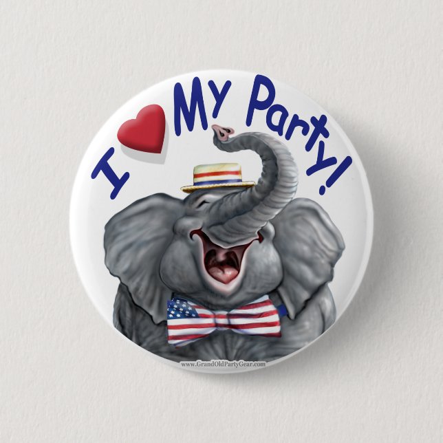 Badge Rond 5 Cm Aimez mon bouton de partie (Devant)