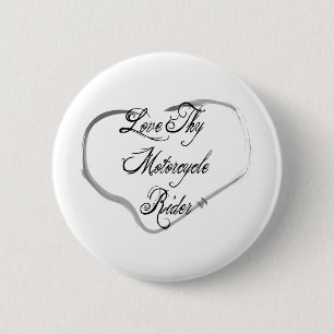 Badge Rond 5 Cm Aimez Thy cavalier de moto