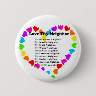 Badge Rond 5 Cm Aimez Thy voisin