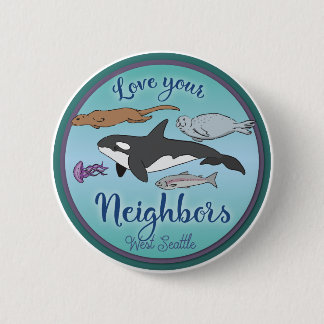 Badge Rond 5 Cm Aimez votre bouton occidental de Seattle de