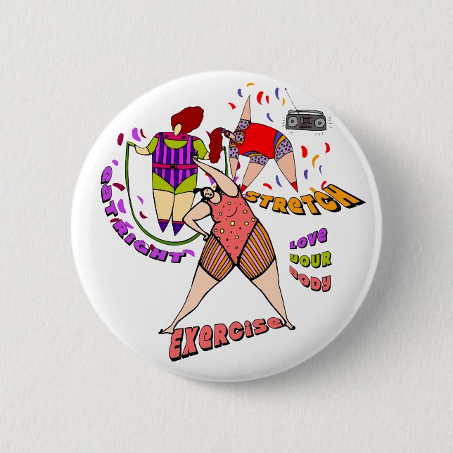 BADGE ROND 5 CM AIMEZ VOTRE CORPS (Devant)