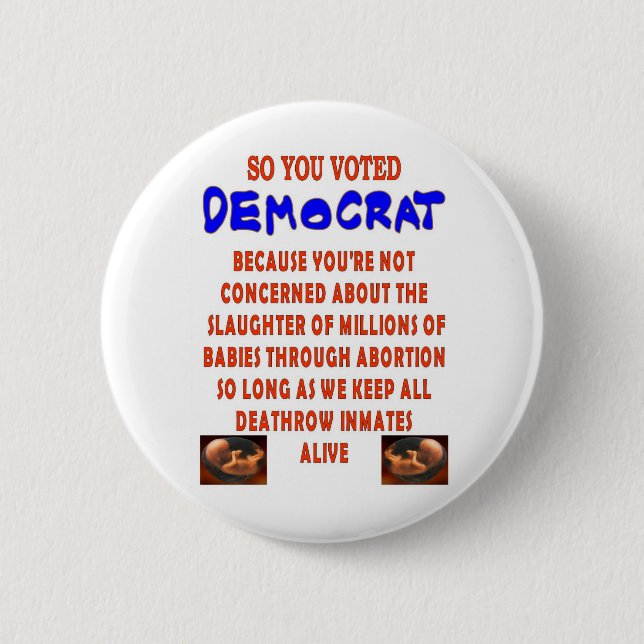 BADGE ROND 5 CM AINSI VOUS AVEZ VOTÉ DEMOCTAT (Devant)