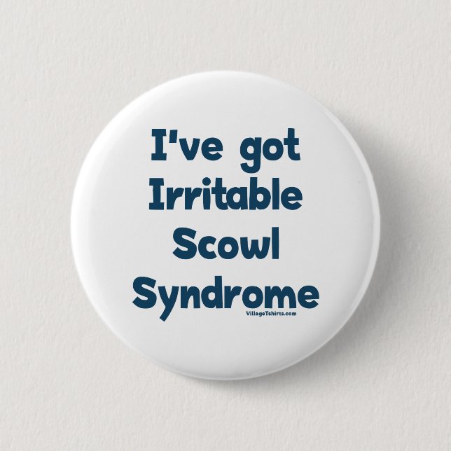 Badge Rond 5 Cm Air menaçant irritable Sydrome (Devant)