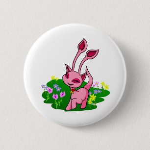 Badge Rond 5 Cm Aisha rose caracolant par des fleurs