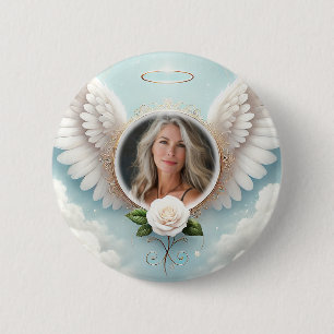 Badge Rond 5 Cm Ajouter un mémorial personnalisé photo