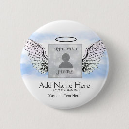 Badge Rond 5 Cm Ajouter un mémorial personnalisé photo