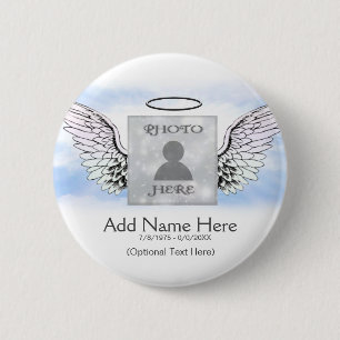 Badge Rond 5 Cm Ajouter un mémorial personnalisé photo