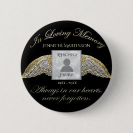 Badge Rond 5 Cm Ajouter un mémorial personnalisé photo