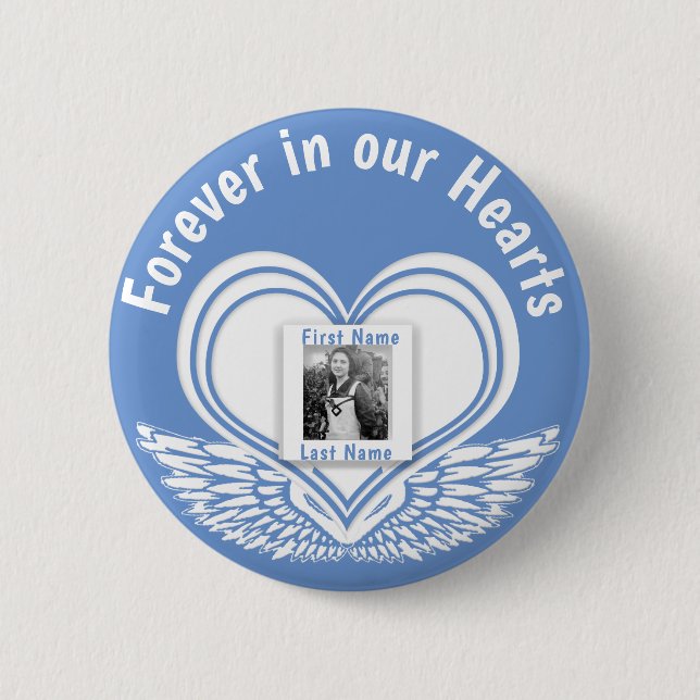 Badge Rond 5 Cm Ajouter un mémorial personnalisé photo (Devant)