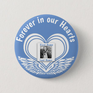 Badge Rond 5 Cm Ajouter un mémorial personnalisé photo
