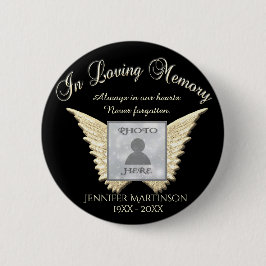 Badge Rond 5 Cm Ajouter un mémorial personnalisé photo