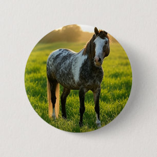 Badge Rond 5 Cm Ajouter une photo de cheval Personnaliser