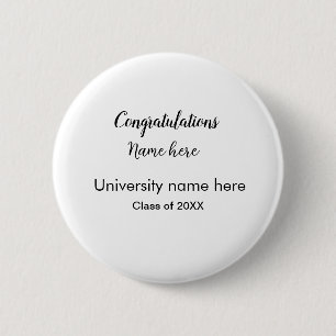 Badge Rond 5 Cm ajouter votre texte simple diplôme ajouter le nom