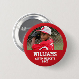 Badge Rond 5 Cm Ajoutez votre photo - équipe de sports