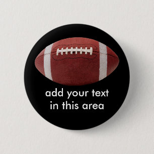 Badge Rond 5 Cm Ajoutez votre Pin de bouton du football des textes