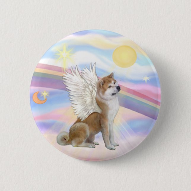 Badge Rond 5 Cm Akita Inu (Devant)