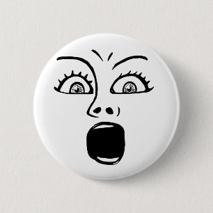 Badge Rond 5 Cm ALARMÉ ! - Blanc