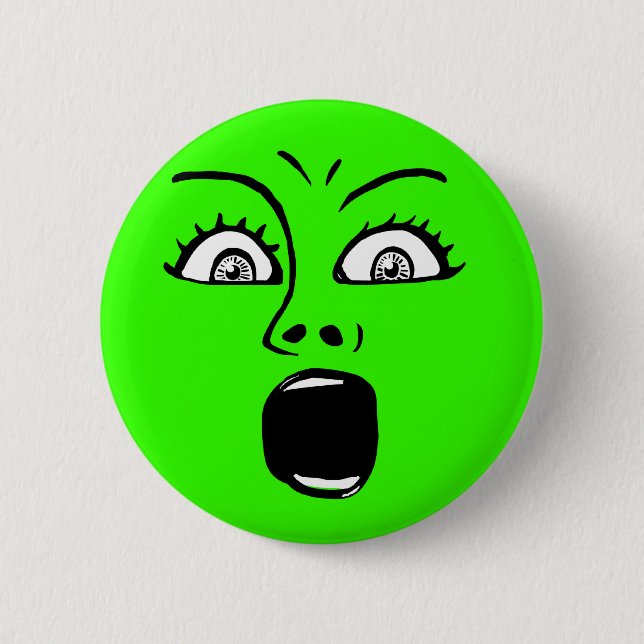 Badge Rond 5 Cm ALARMÉ ! -Vert (Devant)