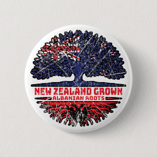 Badge Rond 5 Cm Albanian Albania New Zealander