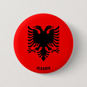 Badge Rond 5 Cm Albanie Drapeau mignon Patriotique