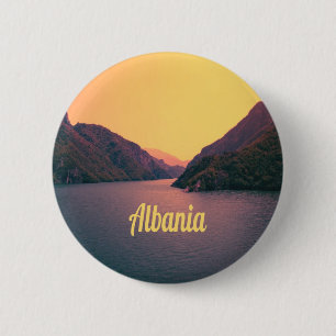 Badge Rond 5 Cm Albanie Europe Plage Péninsule balkanique