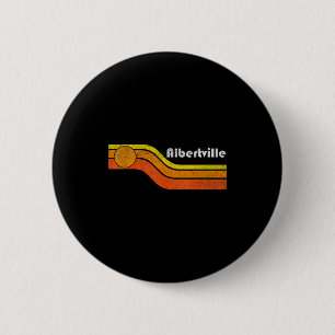 Badge Rond 5 Cm Albertville - Vintage Hommes Femmes 70s 80s Graphi